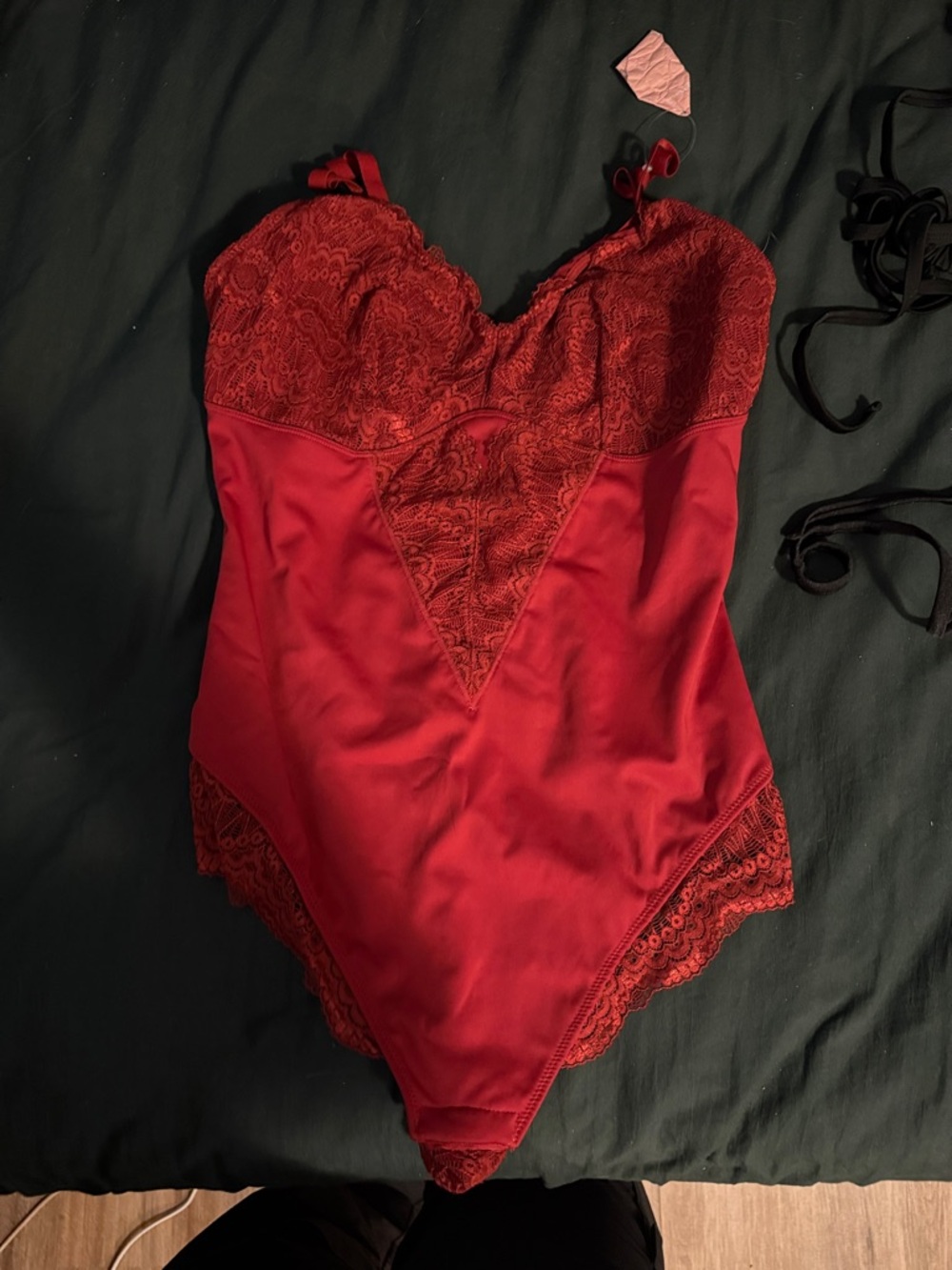 Red Lace Bodysuit Teddy